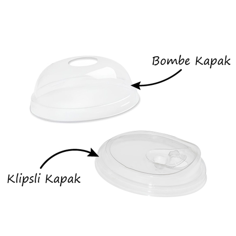 PET BARDAK 12 OZ 16 OZ KAPAK 50 Lİ 95 ÇAP