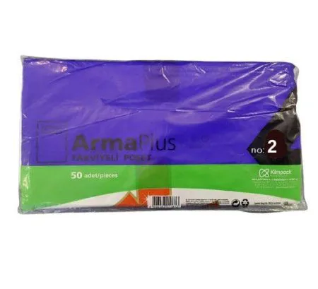 2 no renkli takviyeli poşet 26X38 50 adetli