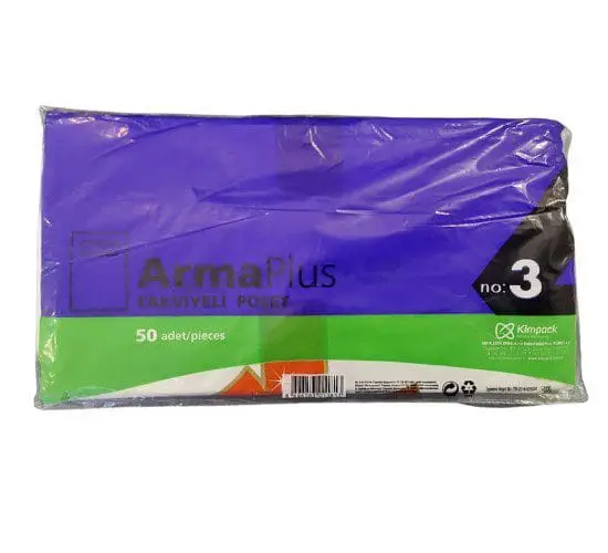 3 no renki takviyeli poşet 33X45 50 adetli