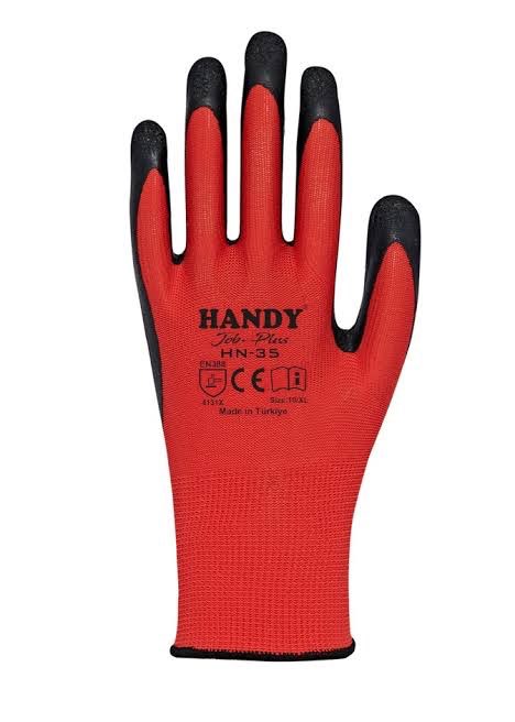 handy iş eldiveni gri kırmızı