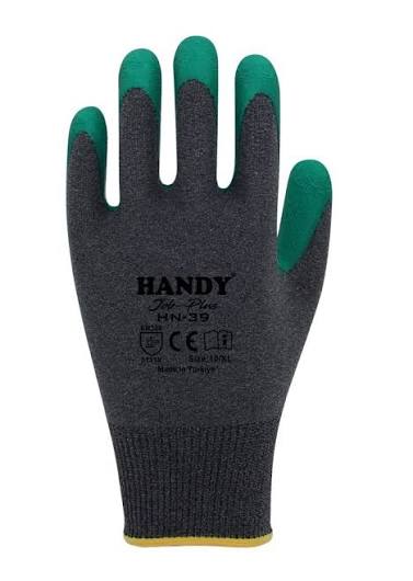 handy 39 gri yeşil eldiven