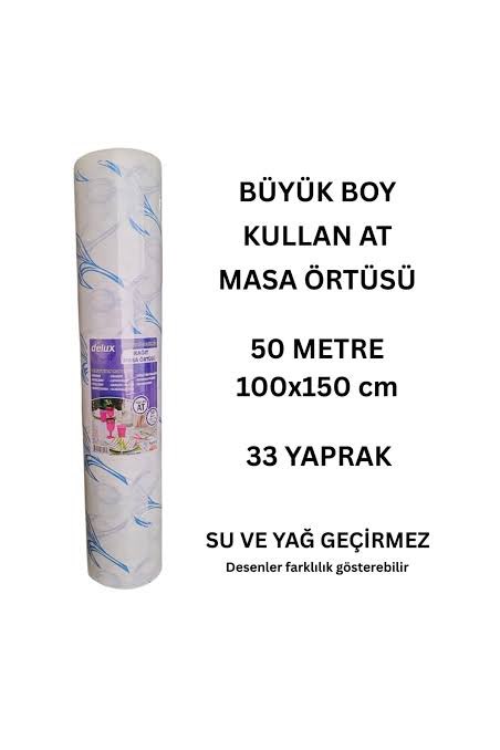 deluxe masa örtüsü 100x150 50 mt 33 yaprak