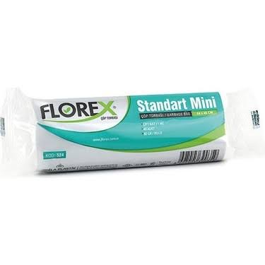 FLOREX STANDART MİNİ BOY ÇÖP POŞETİ BEYAZ 44X45